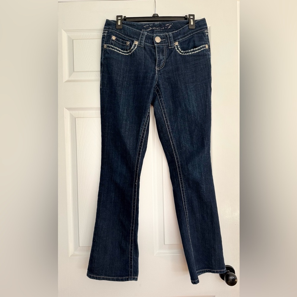 7 For All Mankind Dark Blue Boot Cut Jeans